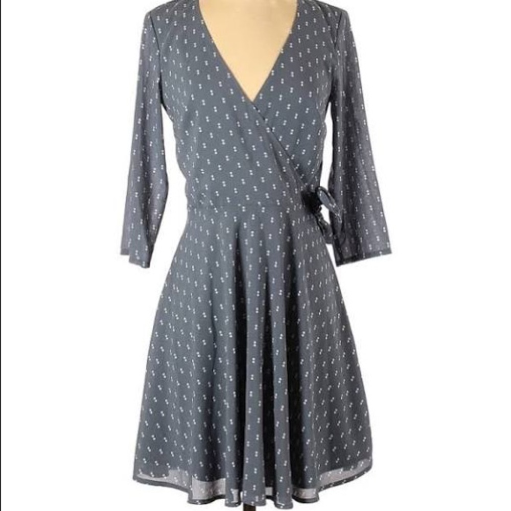 Blue petite Abercrombie & Fitch wrap dress